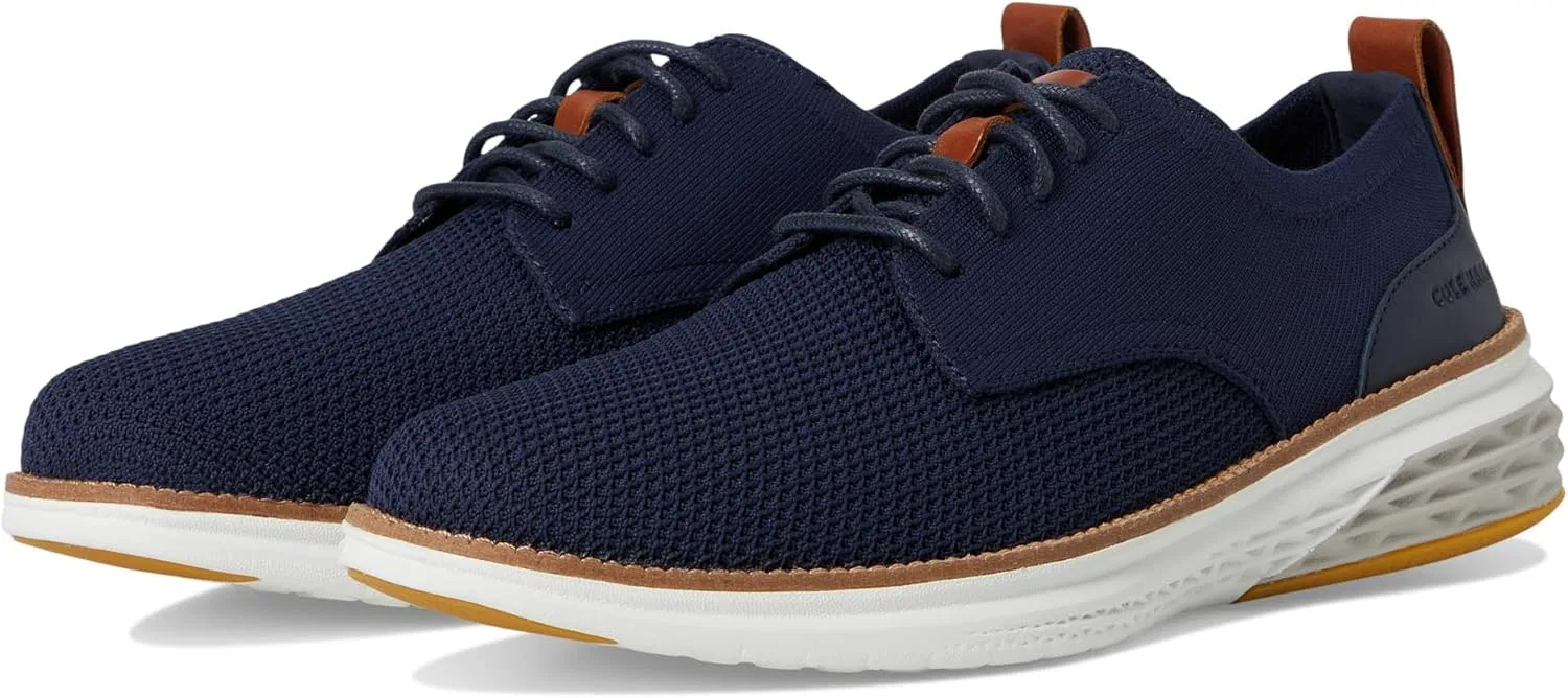 Мужские оксфордские ботинки Cole Haan Grand Hurrion Stitchlite с гладкой передней частью, темно-синий