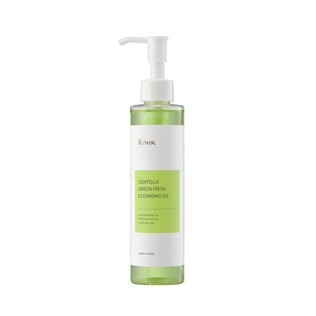 

IUNIK Centella Green Fresh Cleansing Oil, масло для снятия макияжа, 200мл