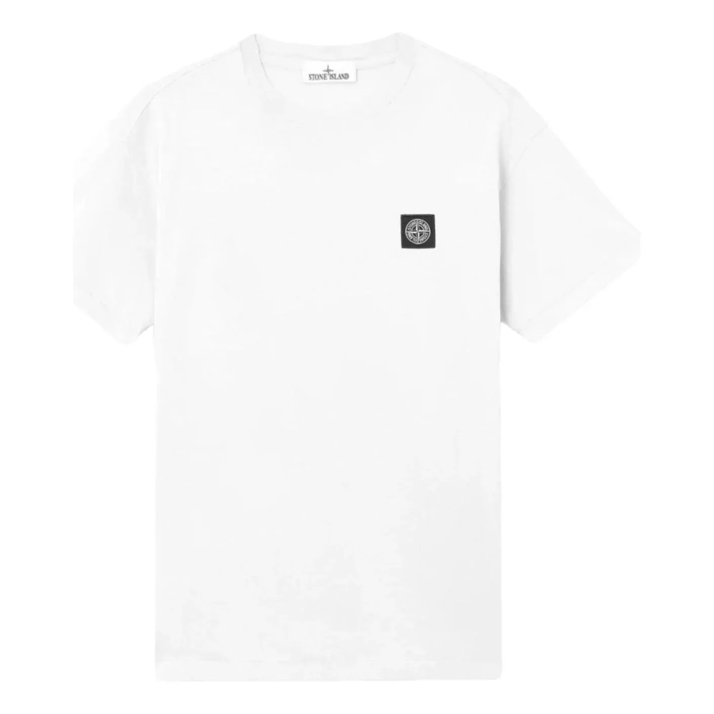 Футболка STONE ISLAND 2100027 60/2 Slim-Fit с нашивкой в виде компаса, белая