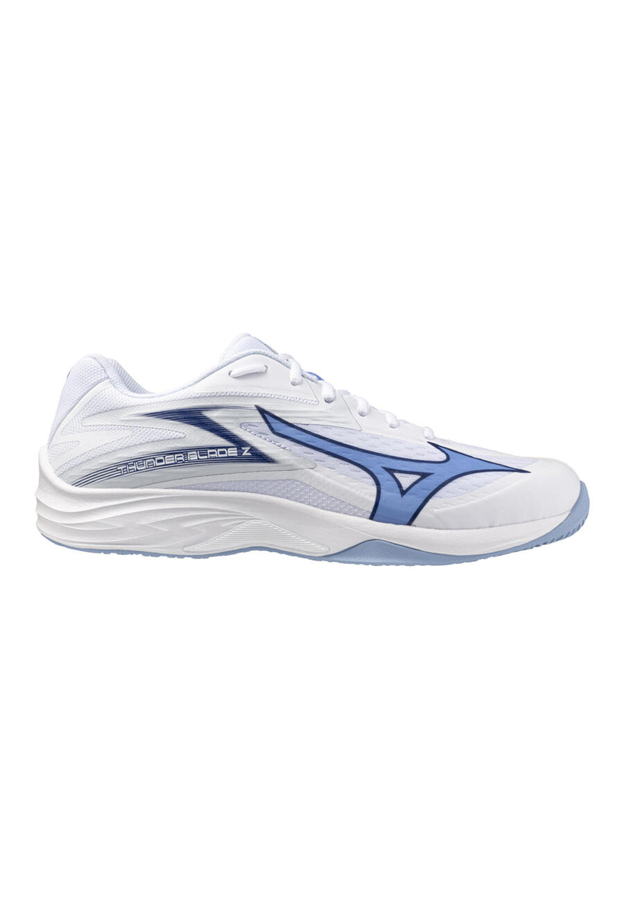 

Женские волейбольные кроссовки Mizuno THUNDER BLADE Z для зала V1GA237097, белые/синие