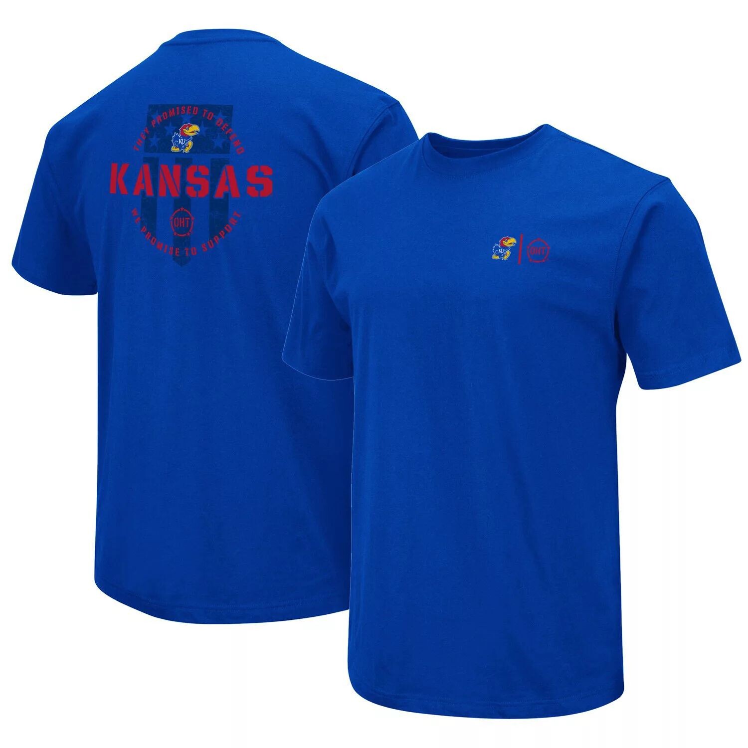 

Мужская футболка Royal Kansas Jayhawks OHT Military Appreciation Colosseum