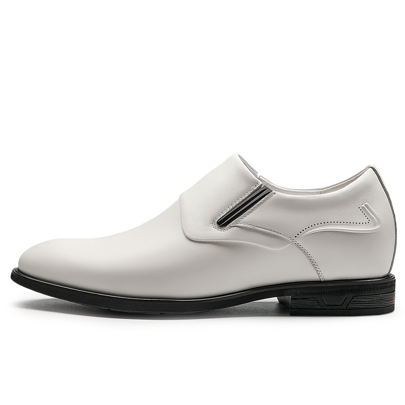 

GOG Мужские туфли для костюма низкие белые с увеличение роста на 6,5 см, цвет White Height Increasing 6.5cm-0823756-2ZA