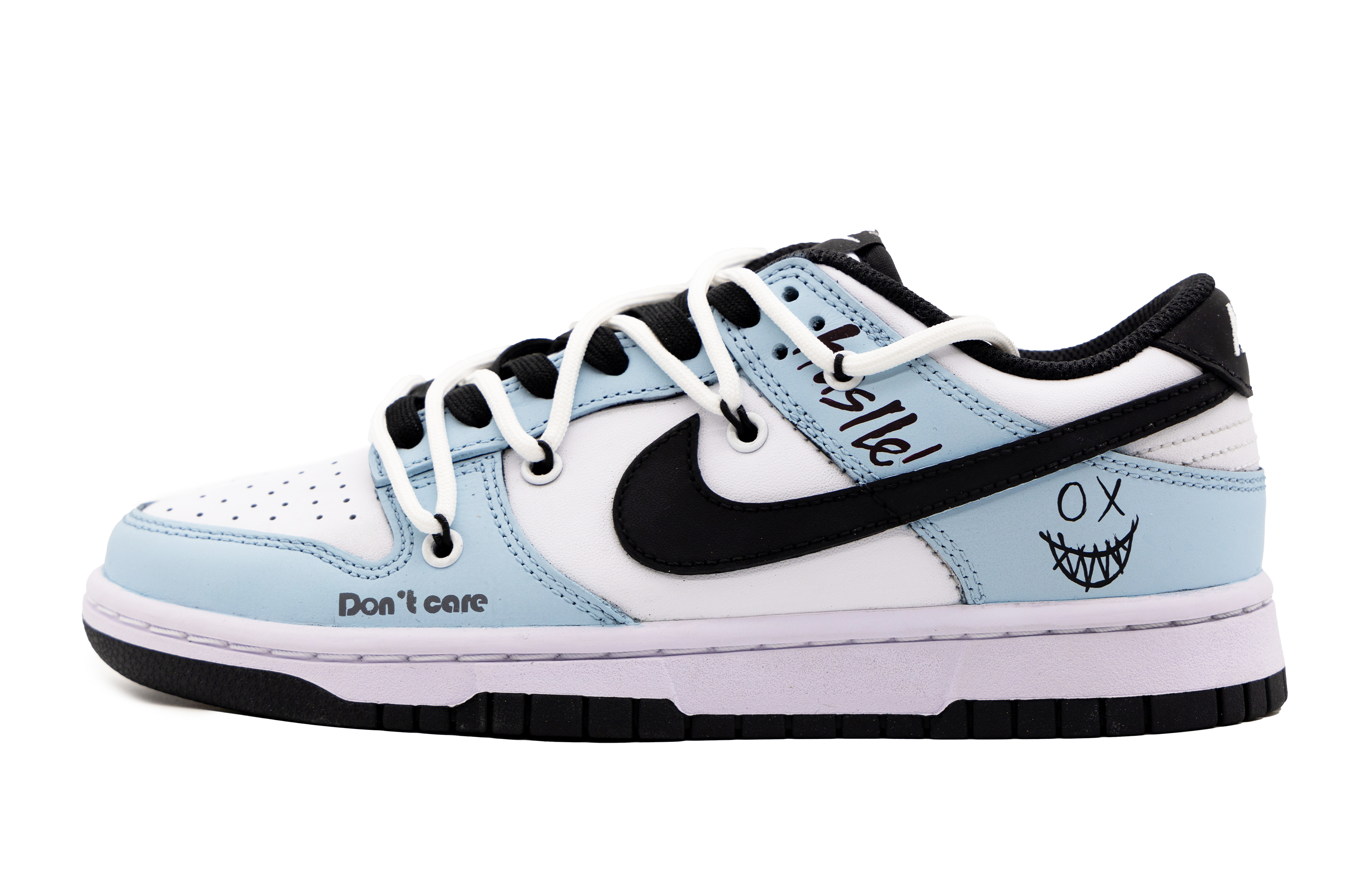 

Кроссовки Nike Dunk Skateboarding Shoes Men Low-top University Blue/White/Black, голубой, Синий, Кроссовки Nike Dunk Skateboarding Shoes Men Low-top University Blue/White/Black, голубой