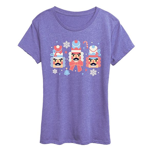 

Футболка с принтом Women's winter nutcrackers Licensed Character, Heather Periwinkle