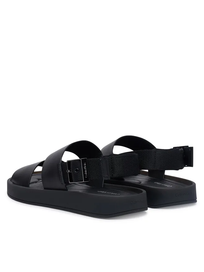 Calvin Klein Сандалии с ремешком на пятке, модель HM0HM02095, черные — фото 3