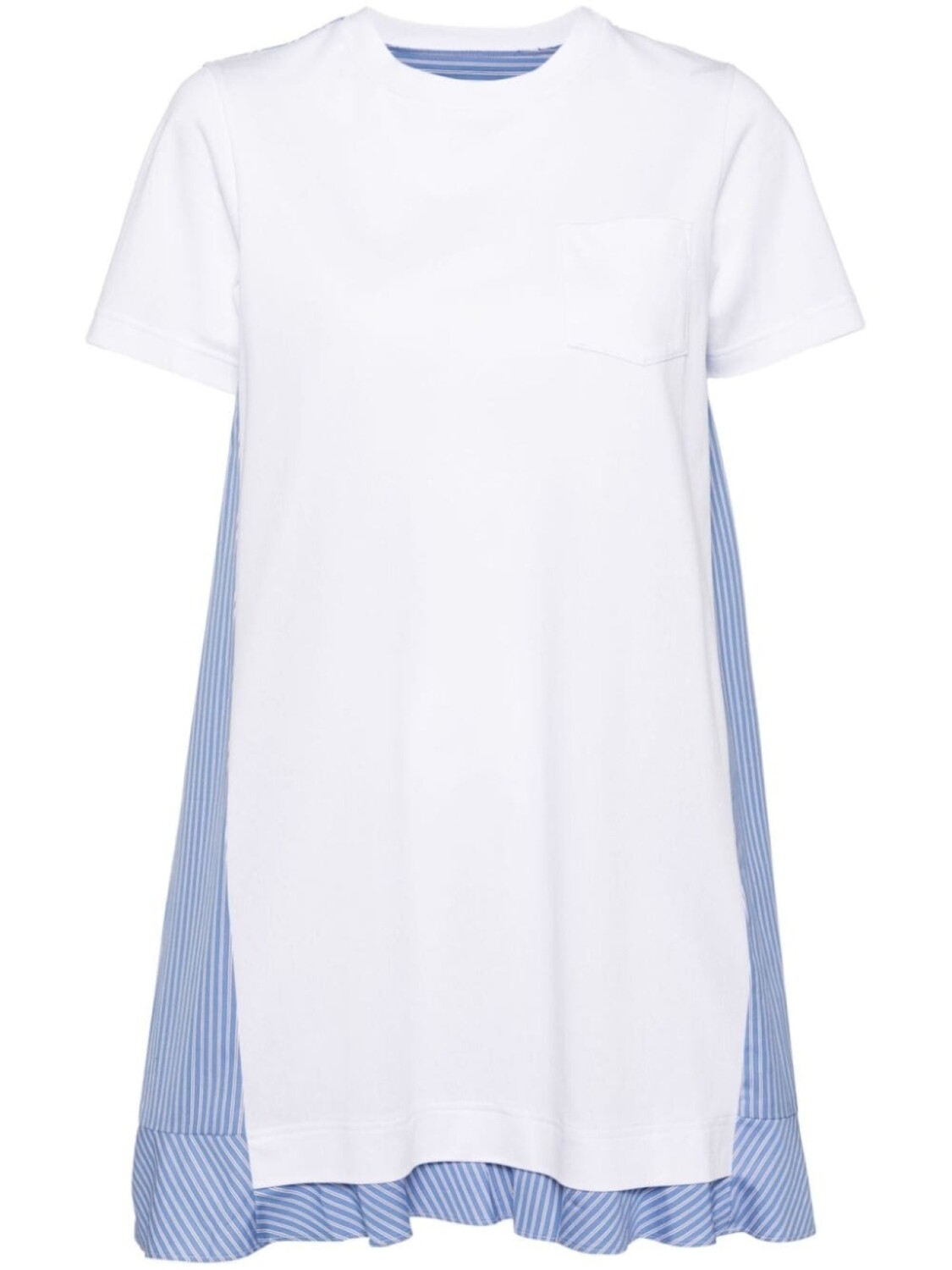 

Sacai платье из джерси из коллаборации с Cotton Poplin, белый