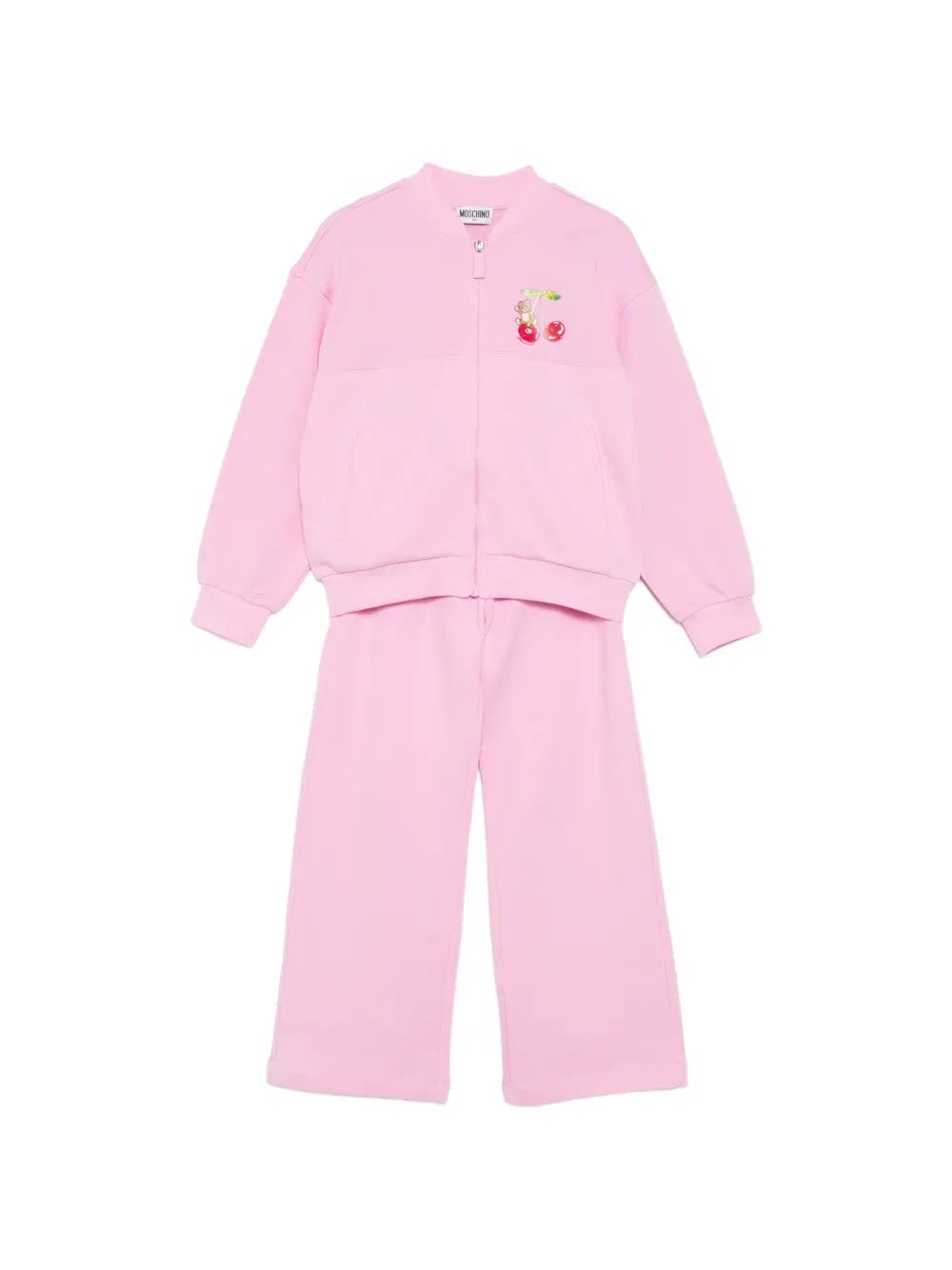 Спортивный костюм с графическим принтом Moschino Kids, розовый