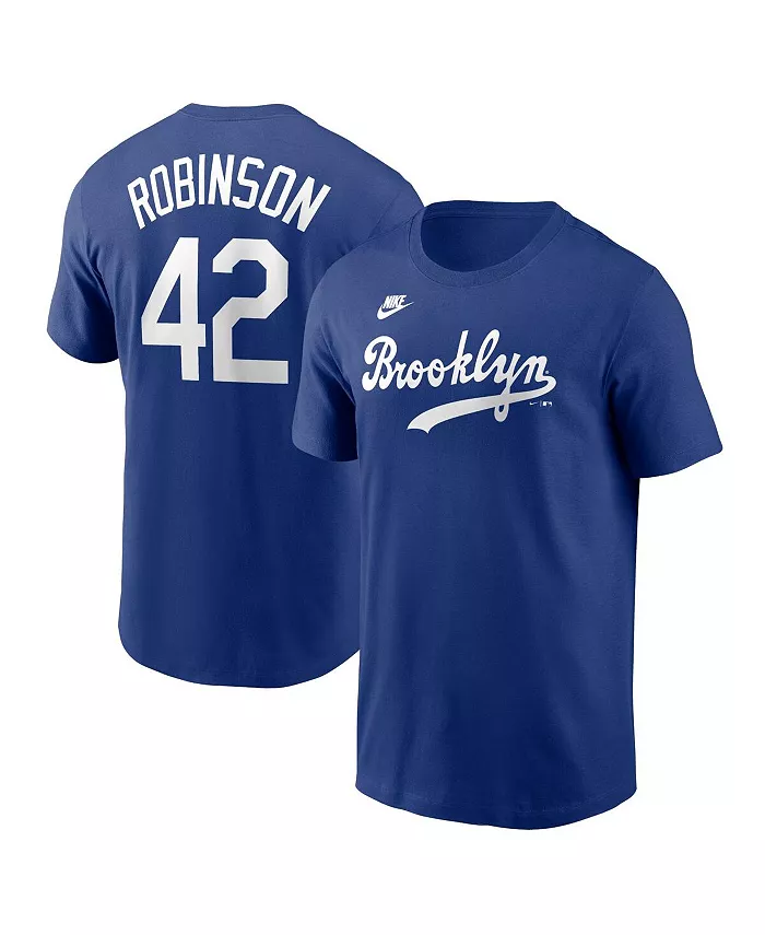 

Мужская футболка Jackie Robinson Royal Brooklyn Dodgers из коллекции Cooperstown с именем и номером Nike