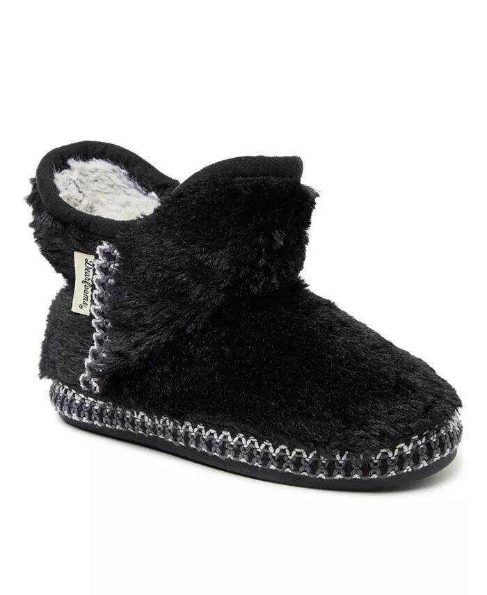 

Тапочки для девочек Charlotte Fuzzy Bootie Dearfoams, черный