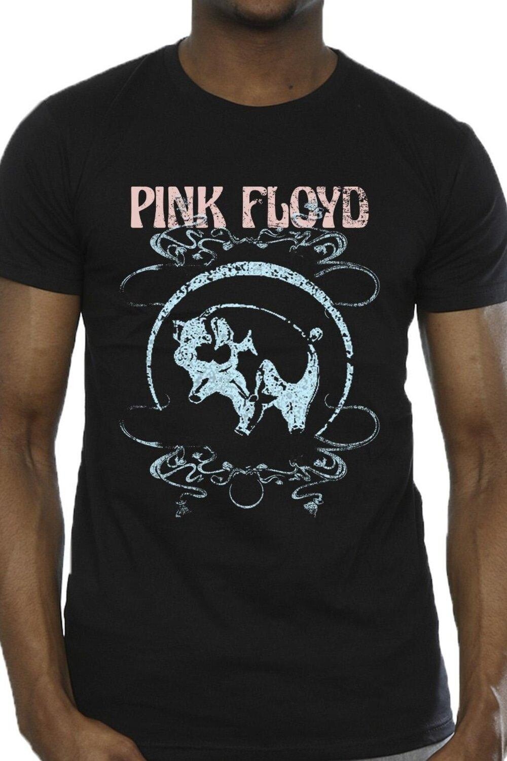 

Футболка с завитками «Свинья» Pink Floyd, черный