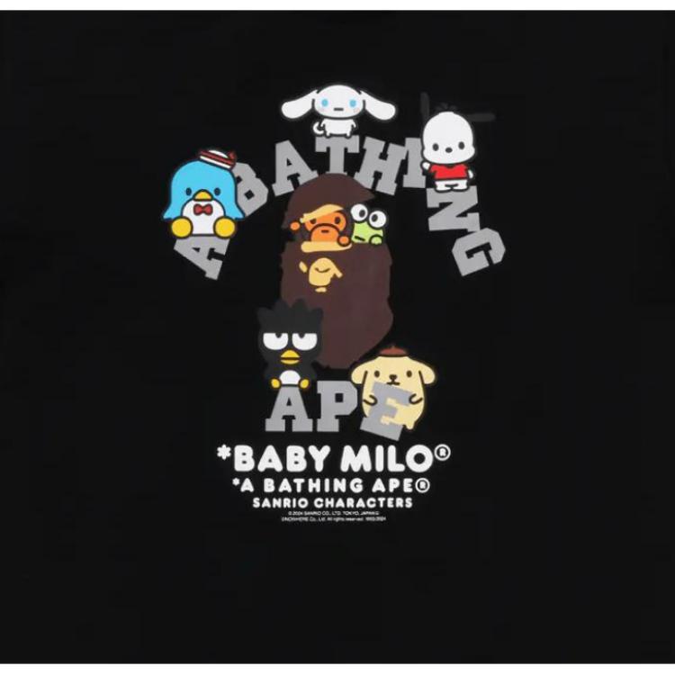 Футболка Bape X Sanrio Characters эксклюзив для Ginza A BATHING APE, черный — фото 3