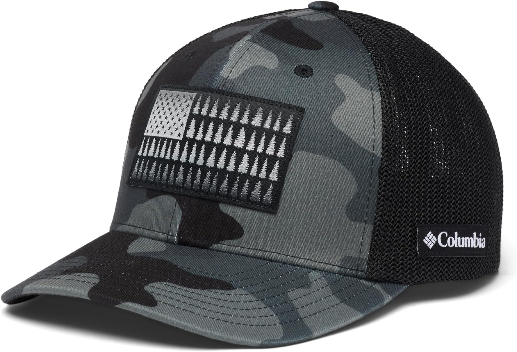 

Бейсболка Columbia Columbia Mesh Tree Flag Ball Cap, цвет Black Mod Camo
