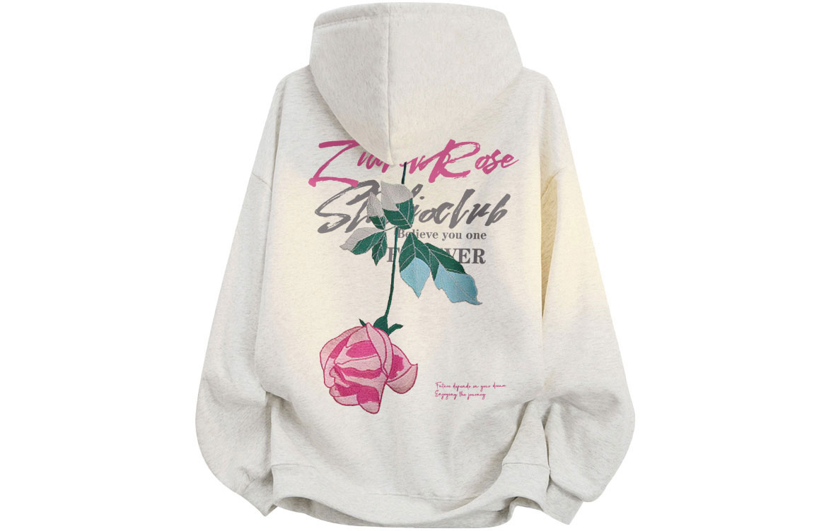 

Толстовка Unisex Hooded Moderate Heavyweight ZIAREL, белый heather серый