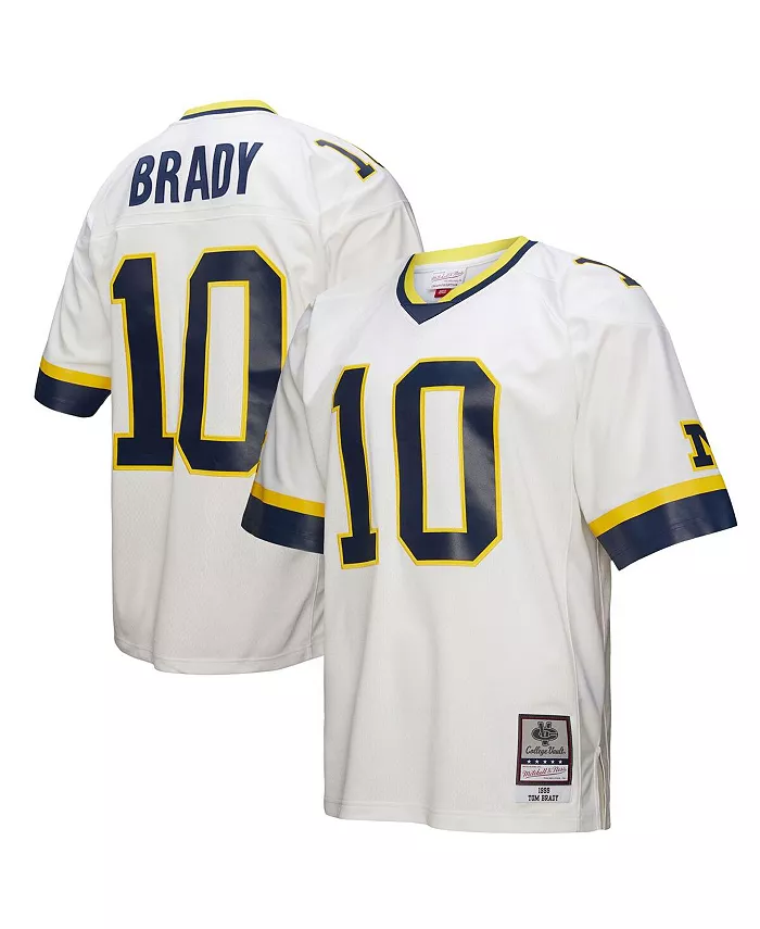 

Мужская футболка Tom Brady White Michigan Wolverines 1999 Legacy Jersey Mitchell & Ness