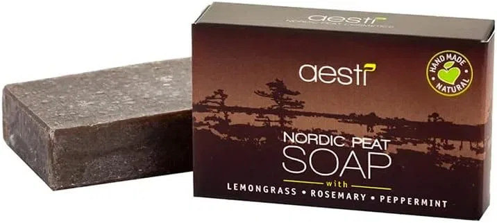 Мыло для лица и тела Nordic Peat с мятой, 80 г, Aesti Nordic Peat Cosmetics