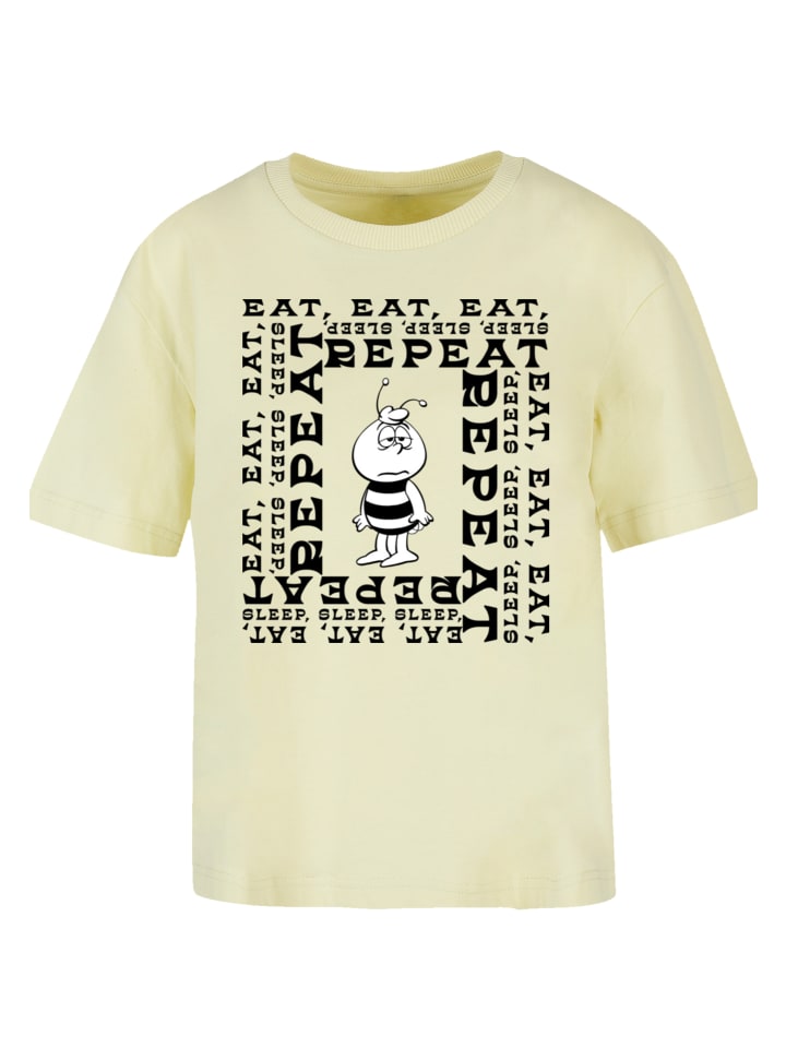 

Женская повседневная футболка The Bee Maja Willi In The Loop нежно-желтого цвета F4NT4STIC, Желтый, Женская повседневная футболка The Bee Maja Willi In The Loop нежно-желтого цвета F4NT4STIC