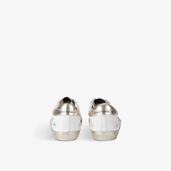 Низкие кожаные кроссовки с логотипом Super-Star Golden Goose, золотой — фото 4