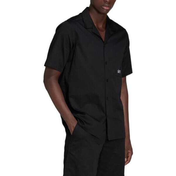 Рубашка adidas originals Solid Color Logo Sports Short Sleeve Shirt Black, мультиколор — фото 4