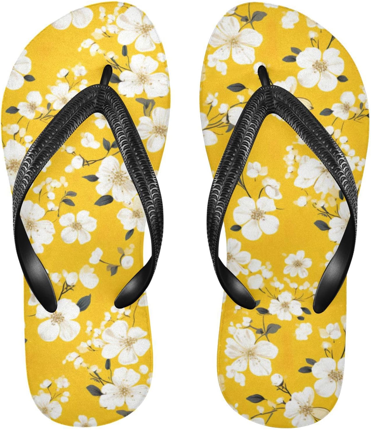 

Мужские и женские пляжные шлепанцы с цветочным принтом, оранжевые, резиновые, с противоскользящей подошвой, летние тапочки для душа и прогулок Sinestour