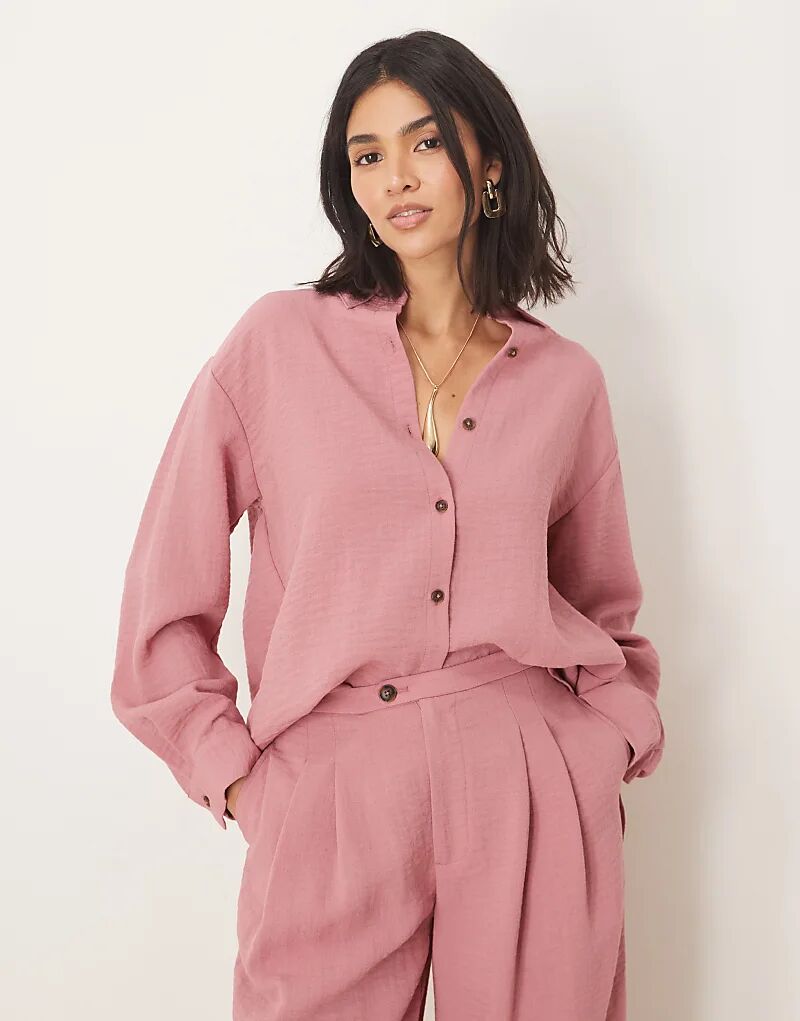 

Рубашка ASOS DESIGN с длинными рукавами и открытой спиной в цвете пыльно-розовый