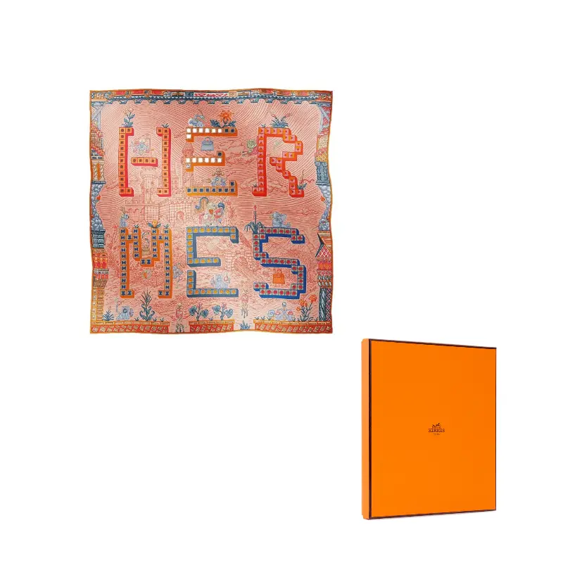 

HERMES Шелковый шарф оранжевый Women's Orange, Orange