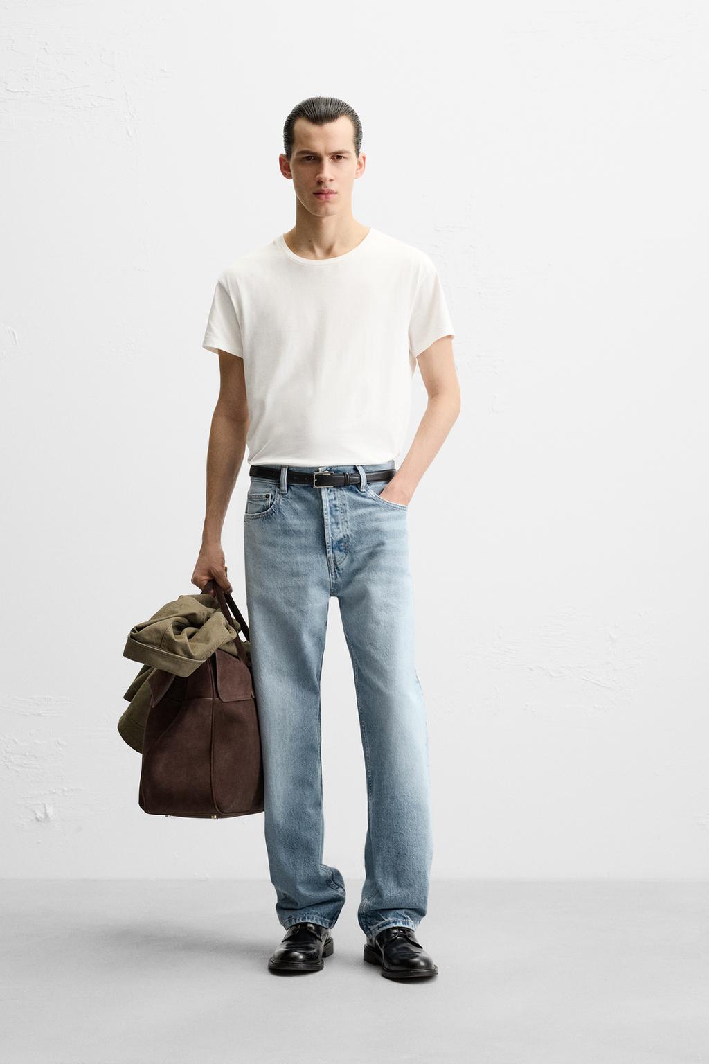 

Джинсы с прямыми штанинами ZARA, синий