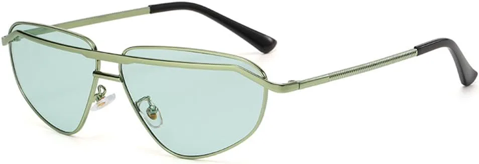 

Спортивные солнцезащитные очки Y2K для женщин и мужчин, солнцезащитные очки с защитой от УФ-излучения UV400, цветные зеркальные модные очки KTUCN, C3green