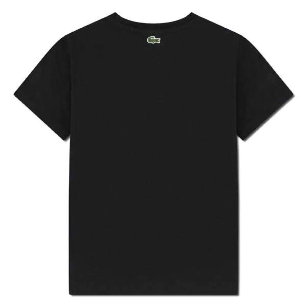 Детская футболка Lacoste с коротким рукавом 847072 Lacoste kids, черный — фото 2