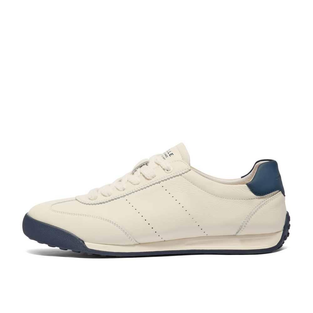 

Антискользящие и износостойкие легкие низкие повседневные кроссовки мужские бело-голубые BELLE, Белый/Абрикос