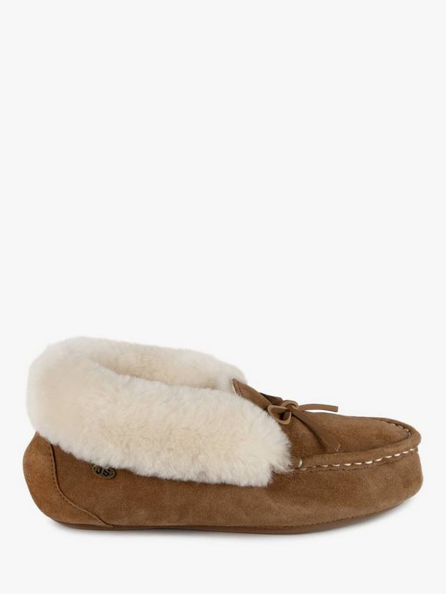 Мокасины из овчины франчески Just Sheepskin, цвет Chestnut