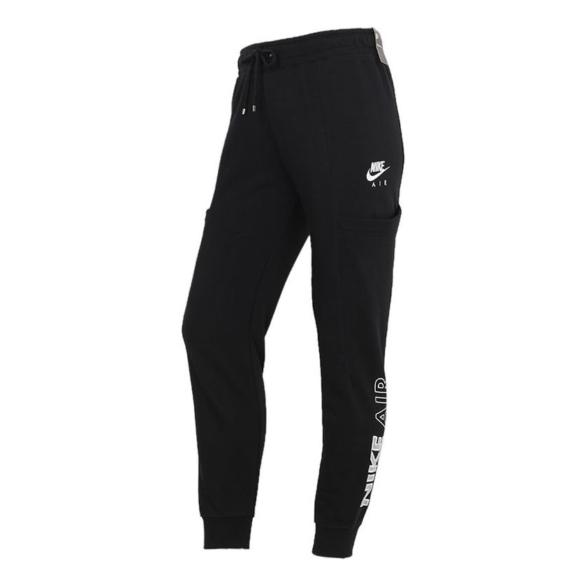 

Спортивные брюки (WMNS) Nike Air Logo Printing Big Pocket Bundle Feet Sports Pants/Trousers/Joggers Black CZ8627-010