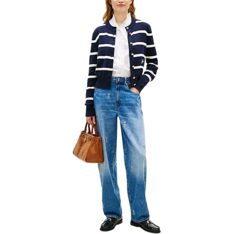 Джинсы женские blue moderate straight fit Tommy Hilfiger — фото 3