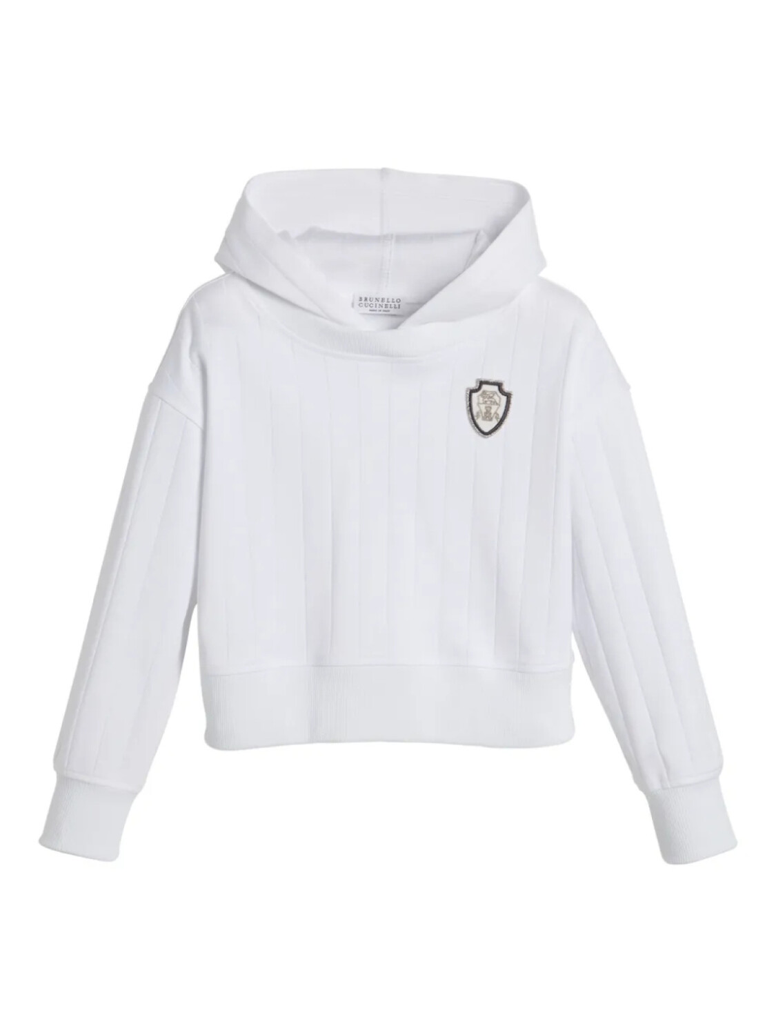 

Толстовка Brunello Cucinelli Kids с логотипом и аппликацией, белый
