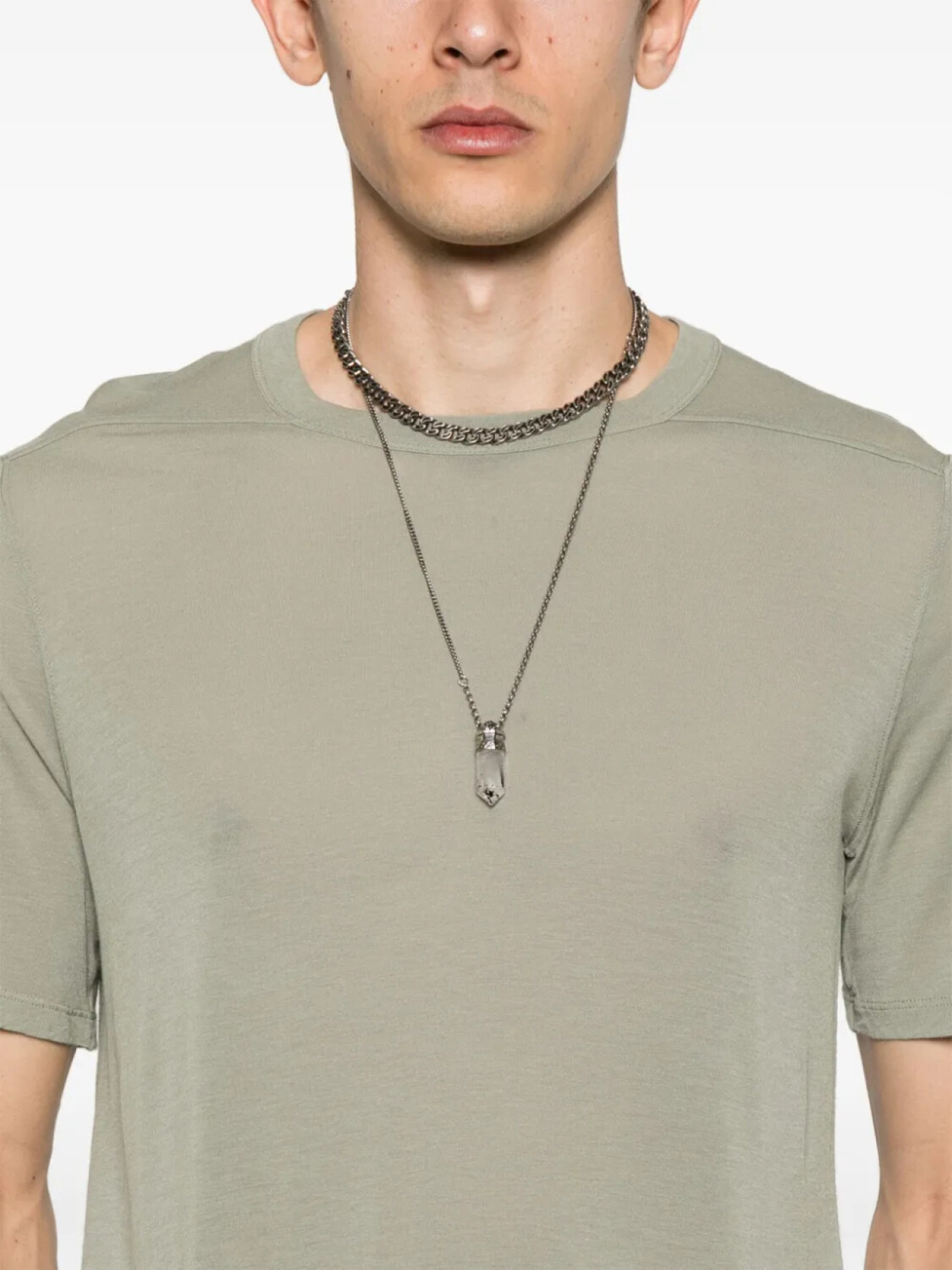 Rick Owens футболка Level, зеленый — фото 4