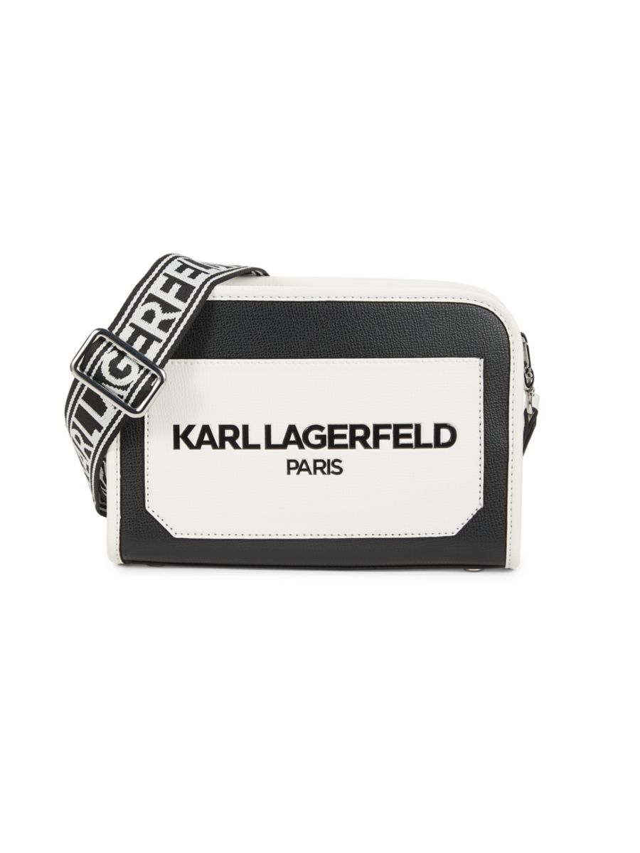 

Двухцветная сумка через плечо с логотипом Karl Lagerfeld Paris, черный/белый