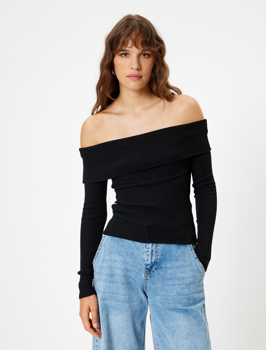 

Тонкий вязаный свитер Koton Sweater, черный