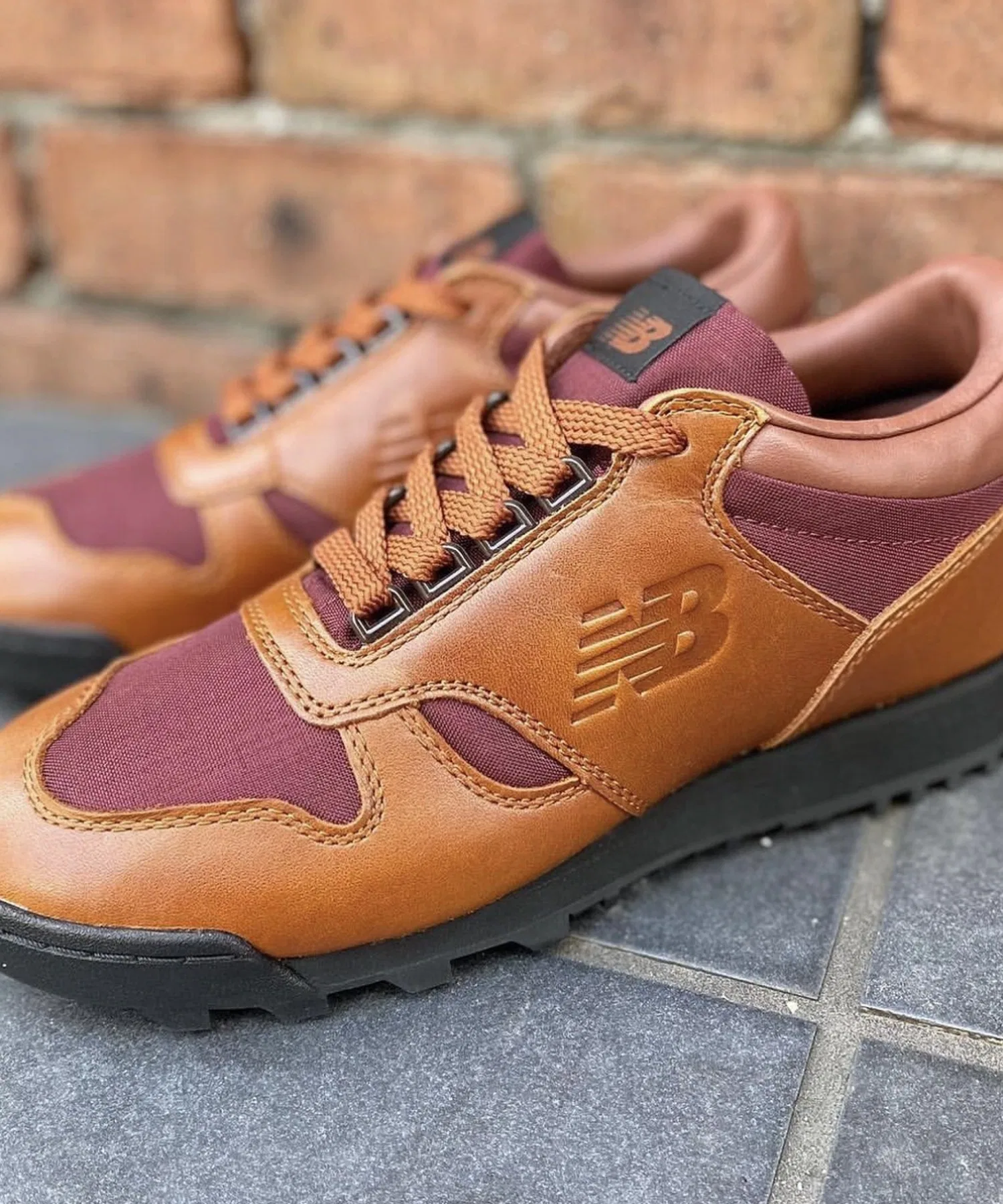 Мужские низкие кроссовки из натуральной кожи New Balance Rainier Low-Cut OG коричневые — фото 3