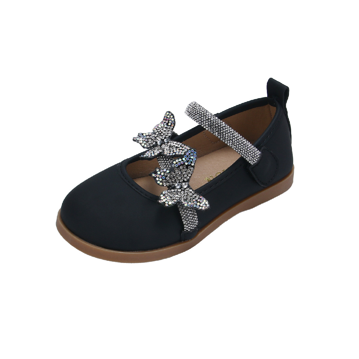 

Низкие детские кожаные туфли для детей 3–7 лет TONYBEAR, черный