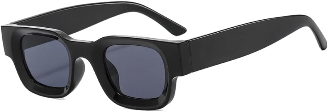 

Ретро-панк солнцезащитные очки для мужчин, модные серые очки-гелевые очки для женщин, трендовые солнцезащитные очки с защитой от УФ-излучения UV400 UUPTTPL, Black Grey