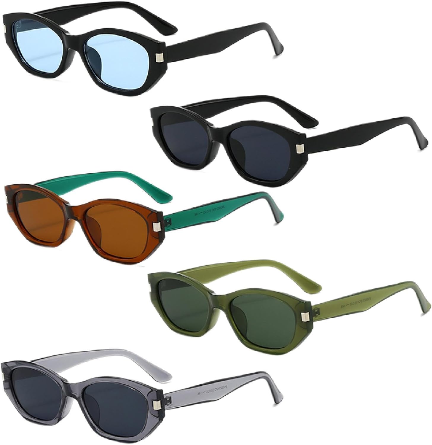 

Солнцезащитные очки с защитой от УФ-излучения UV400 | Маленькая оправа "кошачий глаз" | Для женщин и мужчин, для занятий спортом на открытом воздухе и вождения DSVIGF, 5pcs Z10