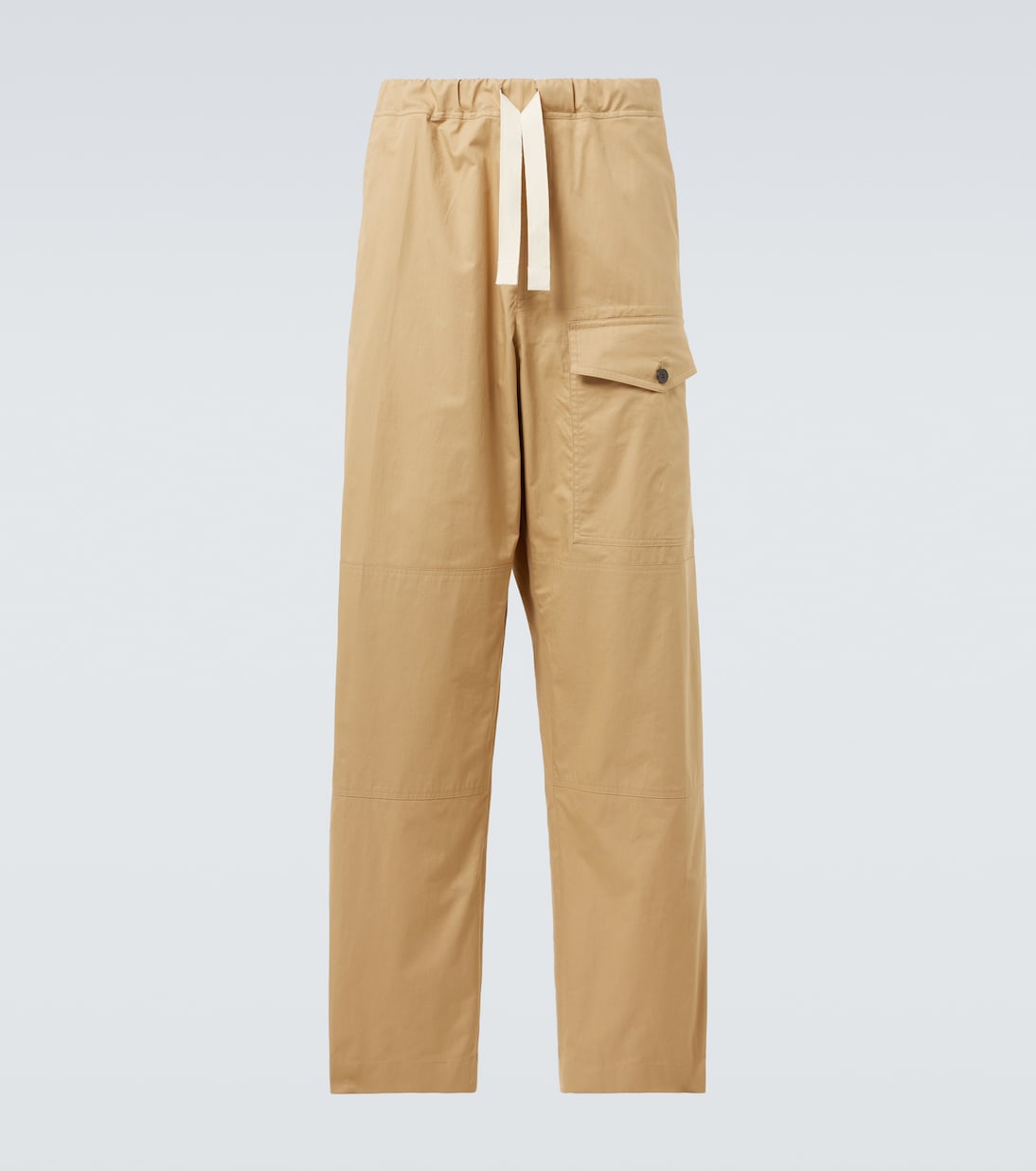 

Прямые брюки из хлопка Dries Van Noten, бежевый