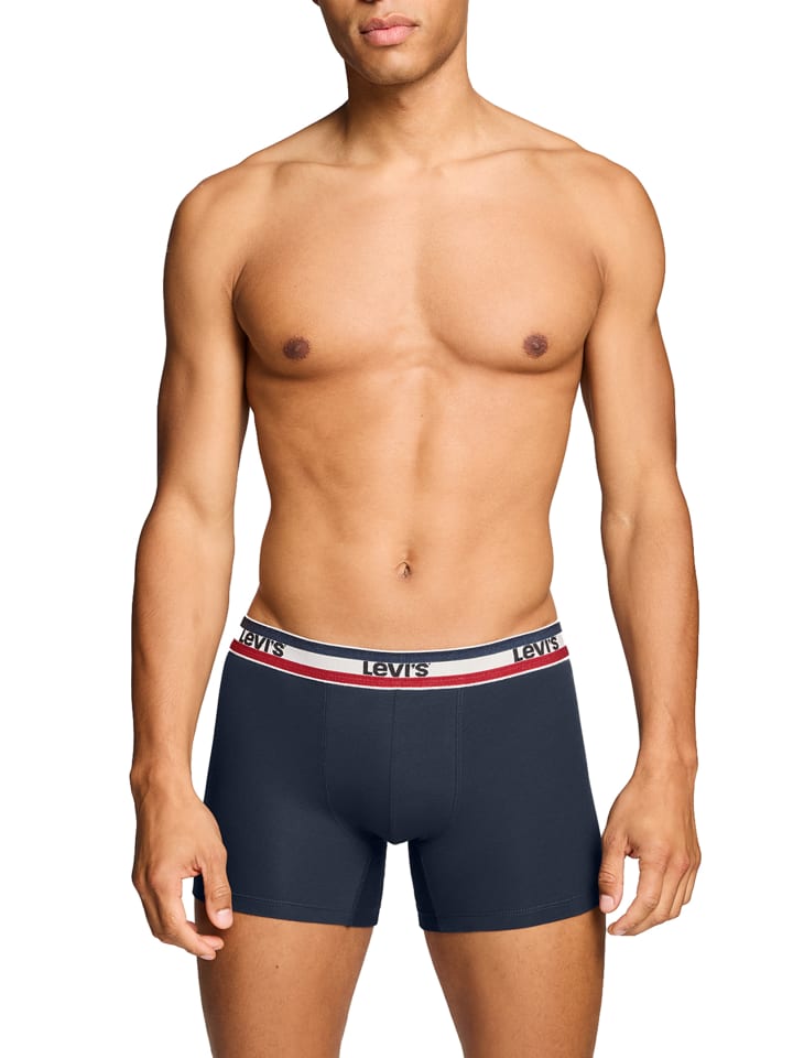 Levi´s Боксерские шорты LEVIS MEN REPEAT SPW LOGO BOXER BRIEF 2P в темно-синем цвете — фото 3