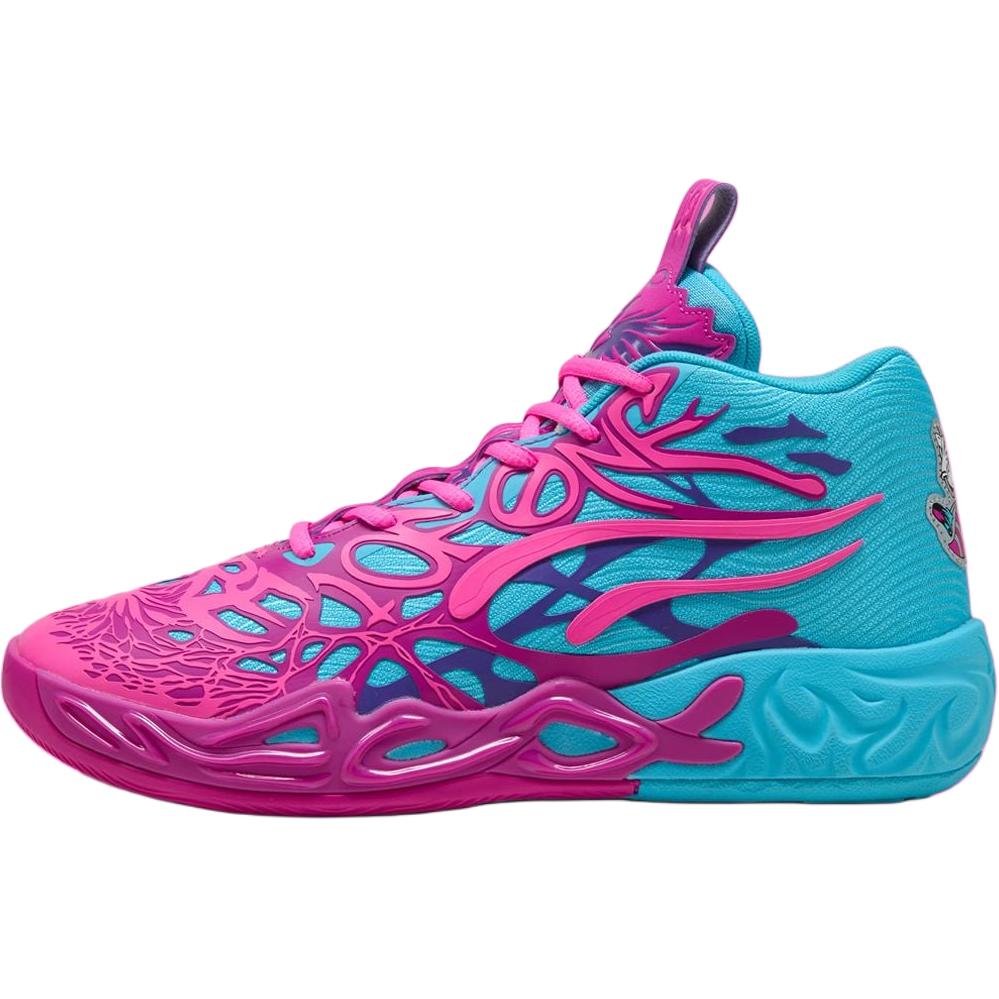 

PUMA MB.04 мид-топ детские баскетбольные кроссовки blue purple