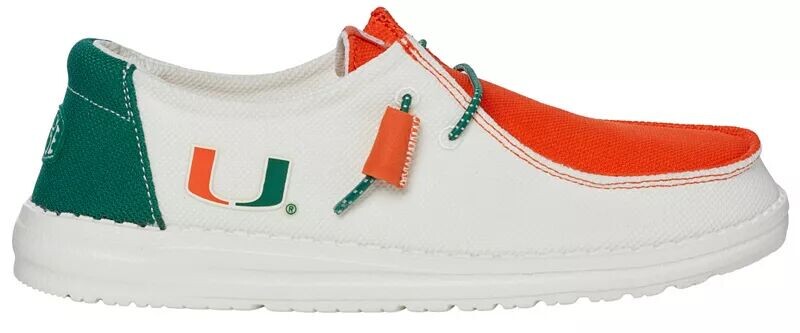 

Женские туфли Hey Dude Wendy Tri Miami Hurricanes, оранжевый/темно-зеленый