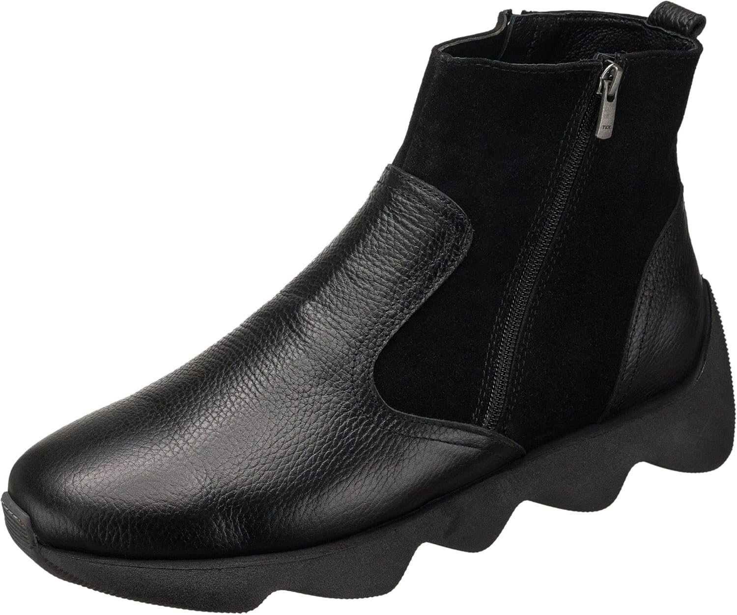 

Мужские черные кожаные и замшевые ботинки DALGALA ручной работы, King Size, стиль Chelsea, повседневные