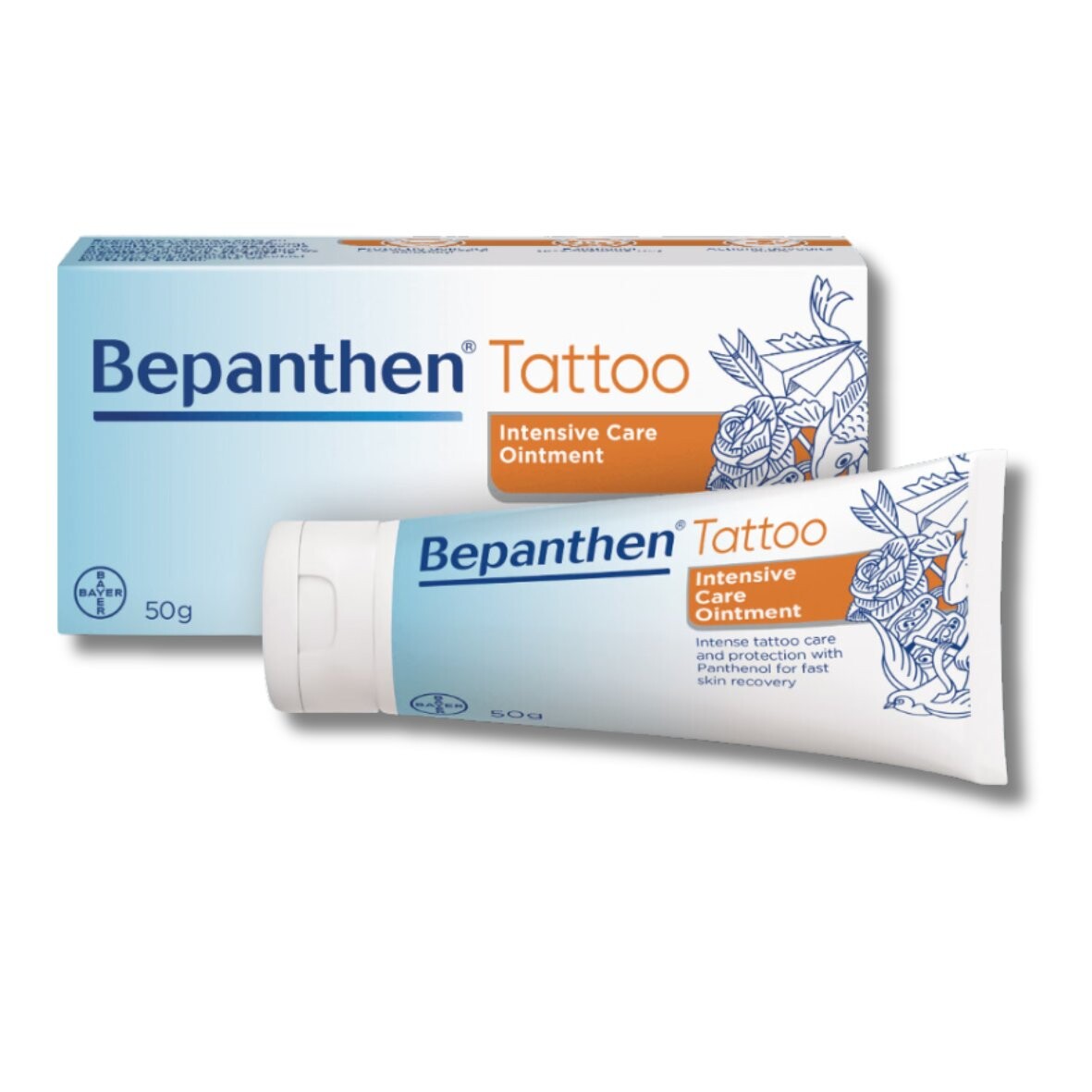 

Bepanthen Tattoo, Крем для татуировок, способствует заживлению, 50 г Bayer