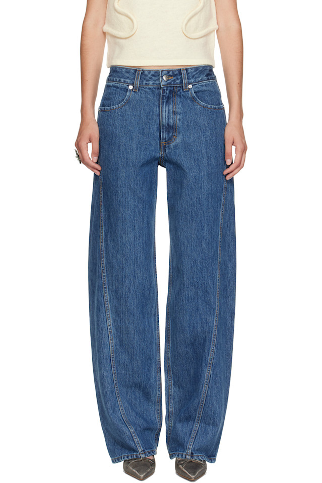 

Гибкие джинсы Eckhaus Latta, индиго