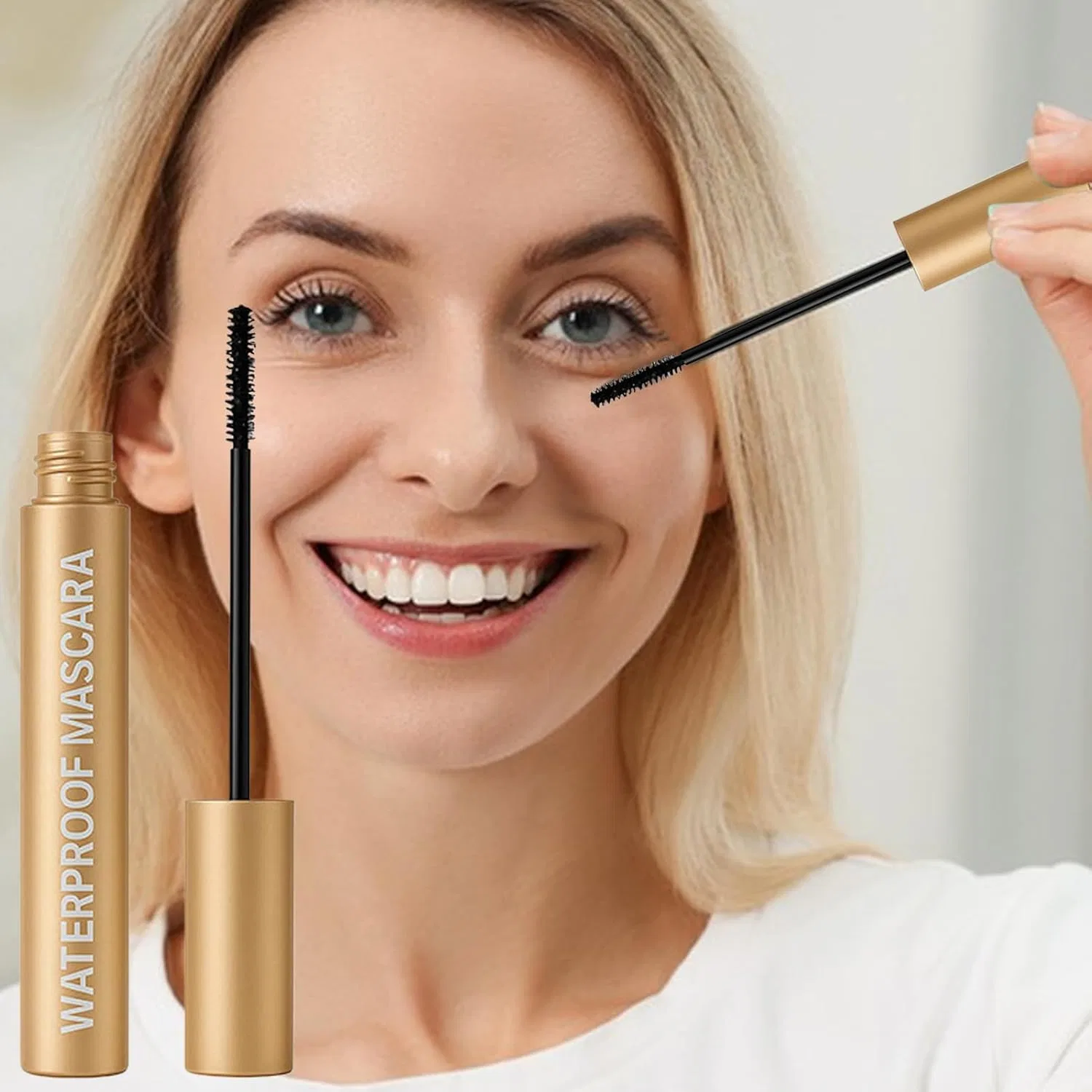 Тушь для ресниц удлиняющая объемная водостойкая черная No brand — фото 2