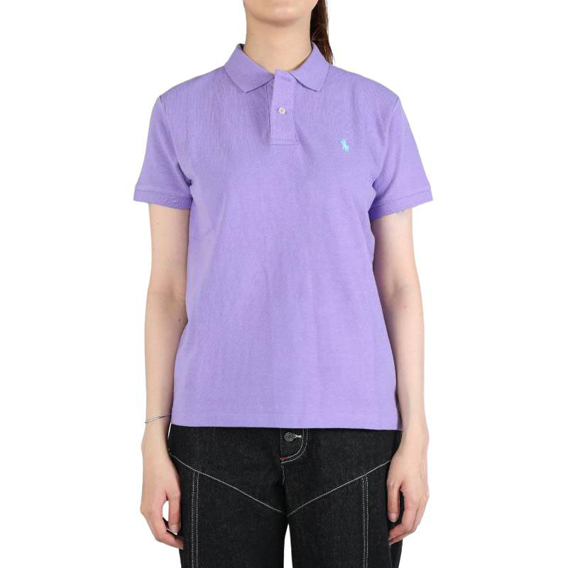 Футболка поло с принтом Polo Pony Polo Ralph Lauren, фиолетовая — фото 2