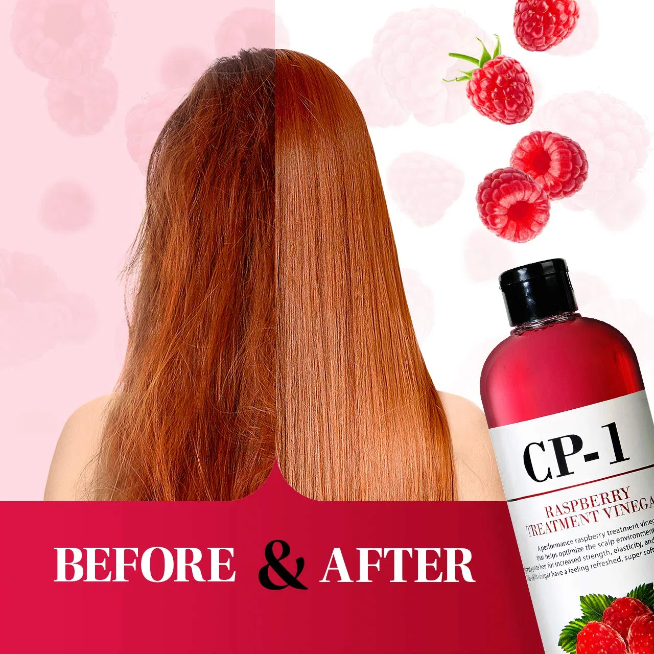 Малиновый уксусный ополаскиватель для волос «Raspberry Treatment Hair Vinegar Rinse» от CP-1, 500 мл ‎Cp-1 — фото 3